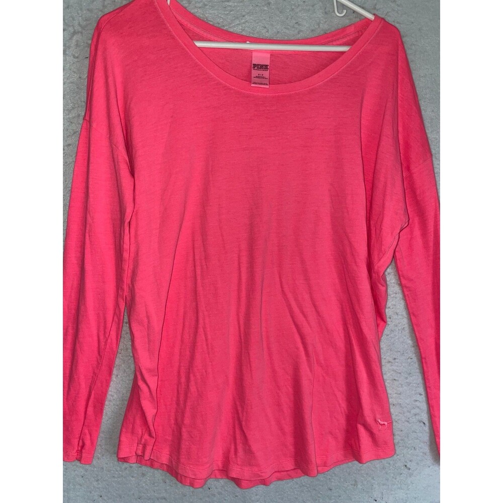 Victoria Secret PINK Long Sleeve T-Shirt Women's S Long Sleeve cotton